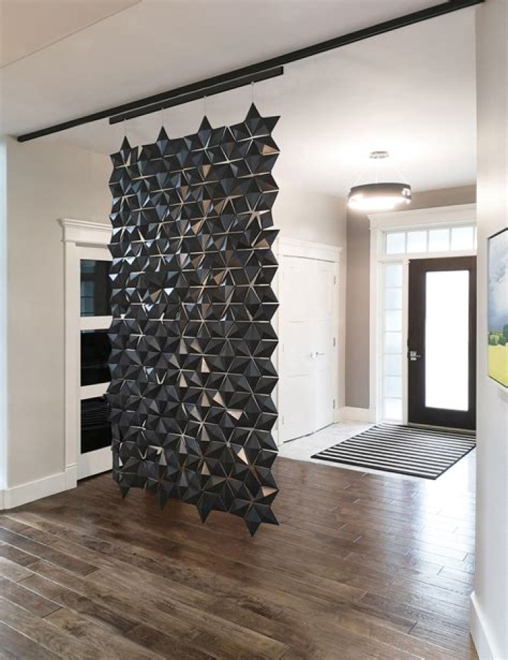 How do you install a hanging room divider?