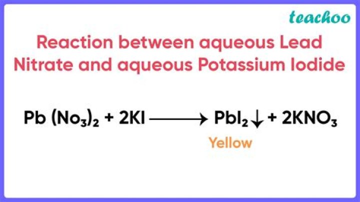 What happens when lead 2 nitrate reacts with potassium iodide?